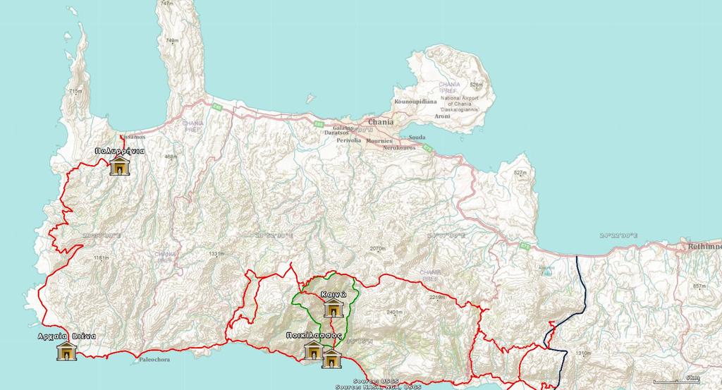 Αρχαία Πολυρρινια και κεά Αρτζμιδα Σα ερείπια τθσ Πολυρρινιασ βρζκθκαν ςτο ςθμερινό χωριό Πολυρρινια.