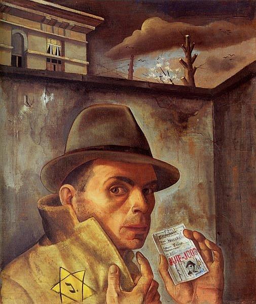 FELIX NUSSBAUM : «Αυτοπροσωπογραφία με ταυτότητα», 1943 Σημαντικός Γερμανο Εβραίος ζωγράφος (1904-1944).