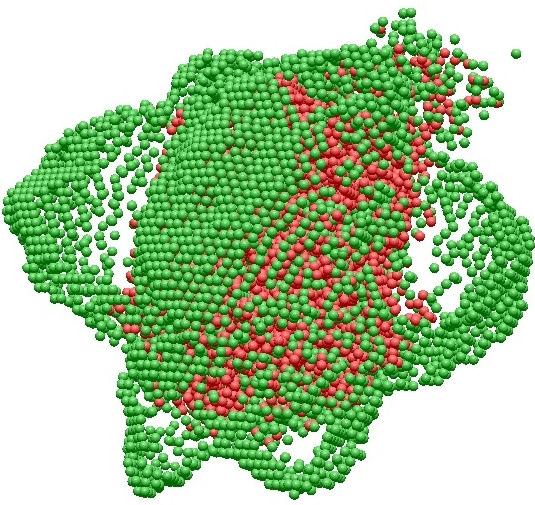 Cascade evolution in time.