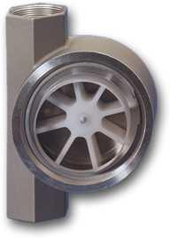 Sl.4.6 Turbinski protokomjer 1-kućište 2-nosač ležaja 3-aksijalni ležaj 4-turbina 5-radijalni ležaj 6-indikator broja obrtaja Broj obrtaja turbine je proporcionalan protoku fluida.
