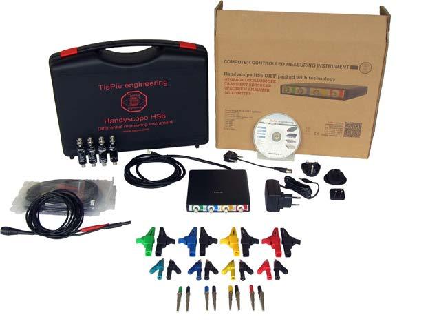 Accessories included Instrument Measure leads Handyscope HS6 DIFF : HS6-DIFF-xxx-xx (see below) 4 x TP-C812B Isolated female BNC to banana differential measure leads Differential attenuators 4 x
