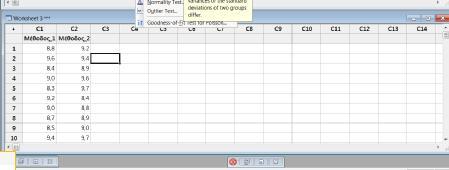 Each sample in its own column Περνάω τη μεταβλητή «Μέθοδος_1» στο κελί sample 1 και