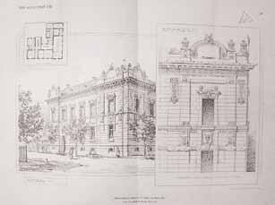 Ferenc Raichls design of Austro-Hungarian Bank building in Subotica publushed in magazin Der Architekt VIII, Jahrgang 1901 in Vienna (Historical Archive Subotica, F : 47. inž. 1047/1921.