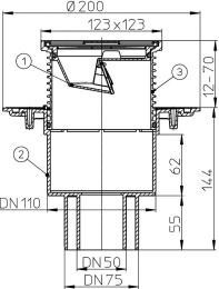 a.1.cu ieșire verticală a.2.cu ieșire laterală a.3.pentru terasă inversată b. cu parafrunzar a.
