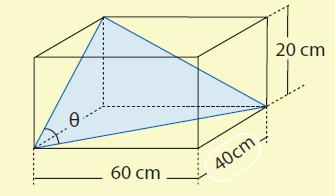 7. Να υολογίσετε τη γωνία θ του ορθογωνίου κουτιού του αρακάτω σχήματος: 8.