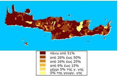 Η καλλιέργεια της ελιάς στο Δήμο αφορά κυρίως 2 ποικιλίες για παραγωγή ελαιολάδου της λιανολιάς και της τσουνάτης και