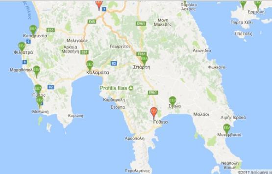 Εικόνα 2. Μονάδες επεξεργασίας υγρών αποβλήτων νότιας Πελοποννήσου.