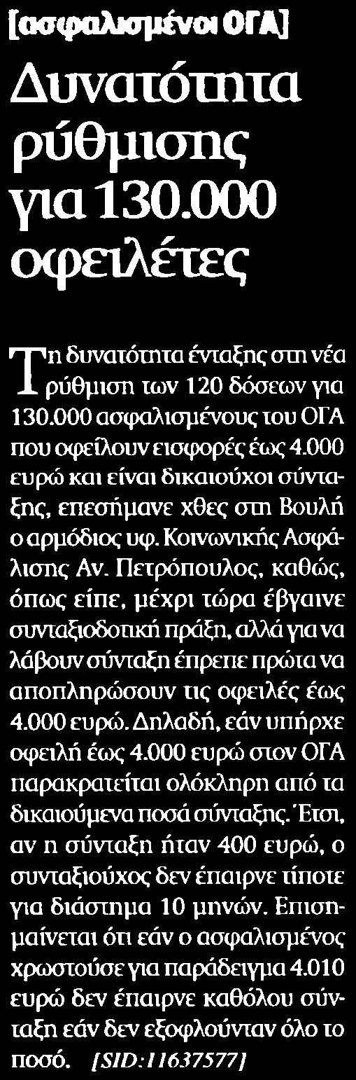 000 ΟΦΕΙΛΕΤΕΣ Μέσο:.