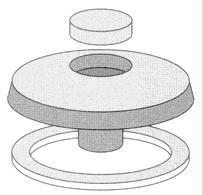 5.7 Butonii de fixare Cu scopul de a fixa colile Macrolux, butonii din plastic sunt disponibili, la fel ca si garniturile lor: Grosime 6 mm 10 mm 16 mm Cod M960 M961 M962 Diam.