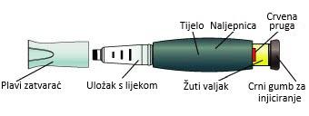 Teriparatid injekcija Priručnik za uporabu brizgalice Važno: Prvo pročitajte Uputu o lijeku priloženu u kutiji lijeka.