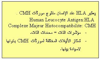 بنية كل من جزيي تي الHLA الموضحة في الشكلين (1) جزيي ة.