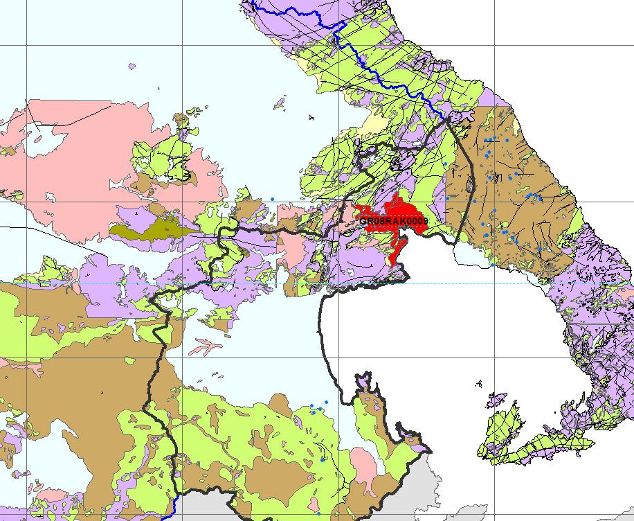 Σχ. 6-4: Απεικόνιση της Ζώνης Δυνητικά Υψηλού Κινδύνου Πλημμύρας (ΖΔΥΚΠ) ) GR08RΑK0009 της περιοχής «Χαμηλή Ζώνη Λεκάνης χ.