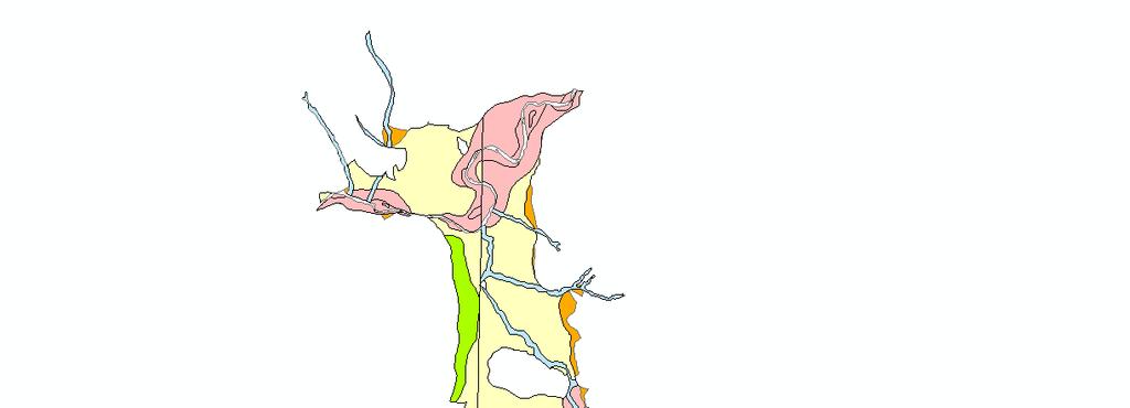 Σχ. 5-3: Απεικόνιση του ψηφιοποιημένου γεωλογικού υποβάθρου της Ζώνης Δυνητικά Υψηλού Κινδύνου Πλημμύρας (ΖΔΥΚΠ) GR08RΑK0004 της περιοχής «Χαμηλή Ζώνη Κλειστής Λεκάνης Καλοχωρίου».