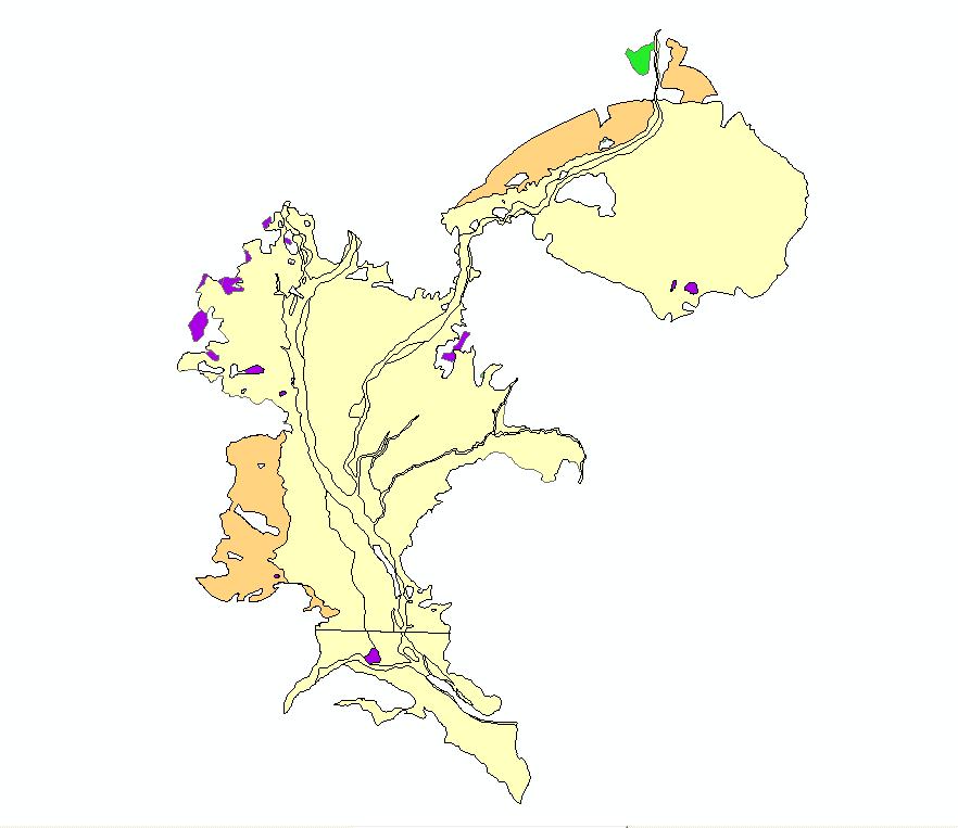 Σχ. 5-7: Απεικόνιση του ψηφιοποιημένου γεωλογικού υποβάθρου της Ζώνης Δυνητικά Υψηλού Κινδύνου Πλημμύρας (ΖΔΥΚΠ) GR08RΑK0005 της περιοχής «Χαμηλή Ζώνη Μέσω Ρου π. Τιταρήσιου, Περιοχή Ελασσώνας».