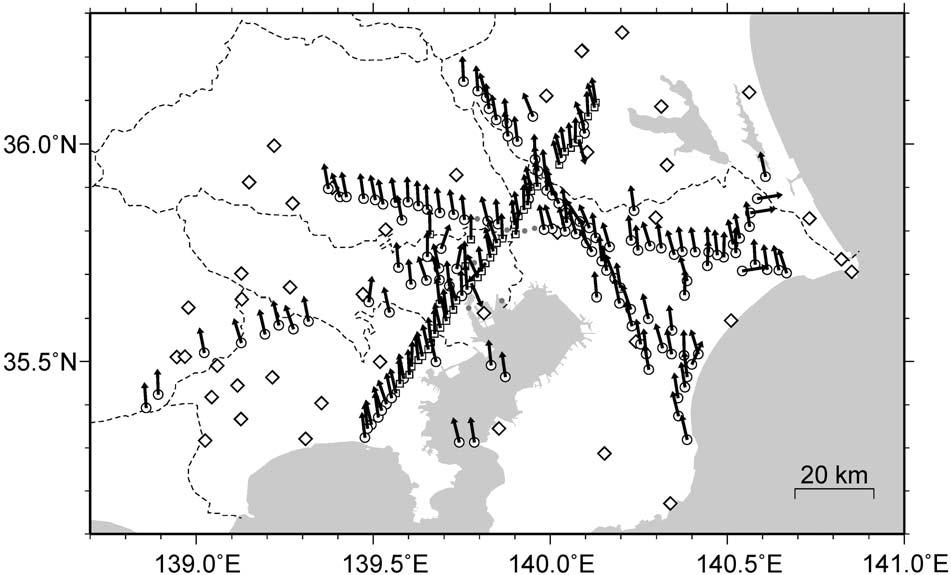 Fig. -. (a) Maximum cross-correlation coe$ cients C ij (*) between displacement waveforms observed at E. YYIM and N. TKRH. Line colors and types are related to earthquakes listed in Table +.