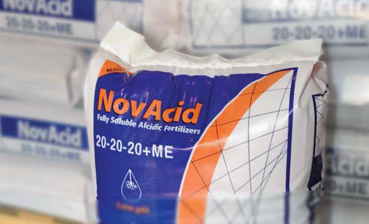 שנה!nova NovAcid סדרת מוצרי דשנים מורכבים ומוצקים במחירים משתלמים במיוחד, כולל הובלה לבית הלקוח* המחיר. האיכות.
