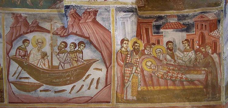 9. Чудото на море и Успение на Св. Никола / Sea story and the burial of St.