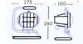 HalogenFloodlightwithGuard Model : GH 150 Max Watt : 150W Lamp : J78 l50w R7S Material.