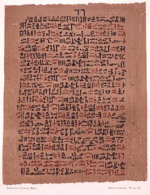 Farmakoloogia ajalugu Ebers i papüürus Vana-Egiptusest (1550 e.m.a.) pärinev meditsiiniline dokument kus kirjeldatakse mitmeid haigusi ja ravimeid nt.