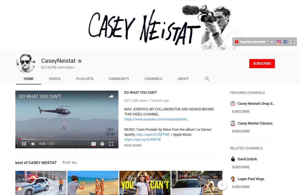 Παράδειγμα YouTuber: Casey