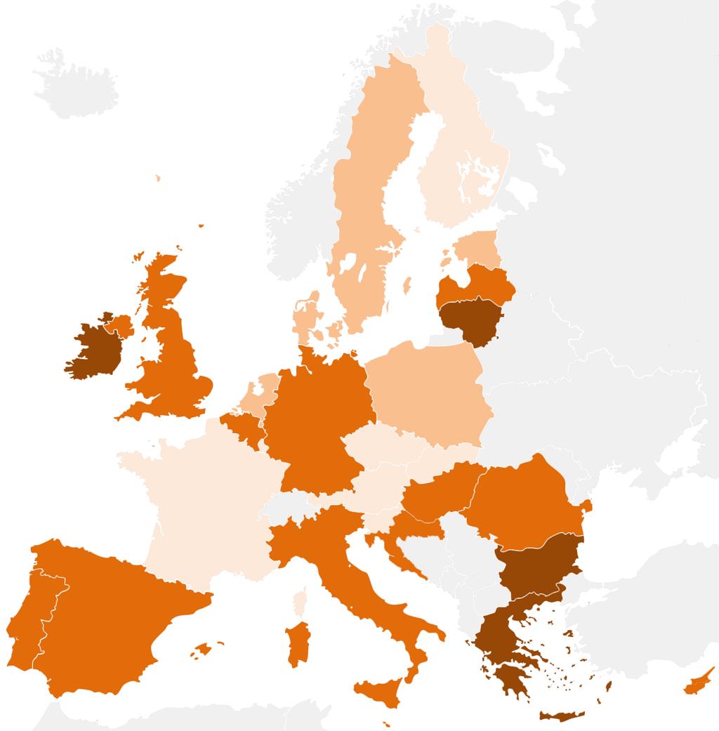 Ετήσια Έκθεση για την Εκπαίδευση 2017-2018 του δείκτη top5/bottom5 στην ΕΕ κατά 4,6% υποδηλώνει διατήρηση με τάση ενίσχυσης των ανισοτήτων ως προς το συγκεκριμένο δείκτη μεταξύ ΑμεΑ και ΑχωρίςΑ στα