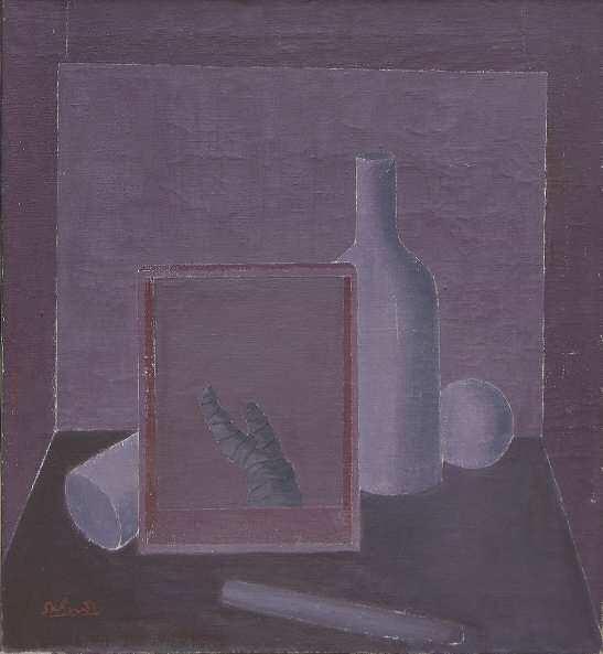 71. ΣΚΛΑΒΟΣ Γεράσιμος (1927-1967) Σύνθεση π1960 Λάδι σε καμβά 65 75 εκ υπογρμ κ.α 1.500-2.