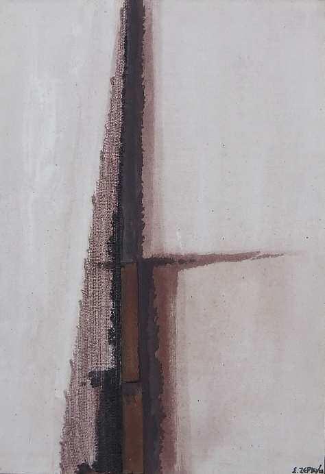 137. ΖΕΡΒΟΠΟΥΛΟΣ Σωτήρης (1934-2007) Η ανάταση Μικτή τεχνική σε καμβά 70 50 εκ υπγρμ κ.