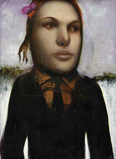ΚΑΤΣΙΠΑΝΟΣ Θεόφιλος (1975) Το κορίτσι με τη γραβάτα Λάδι σε καμβά 42 31 εκ υπογρμ.