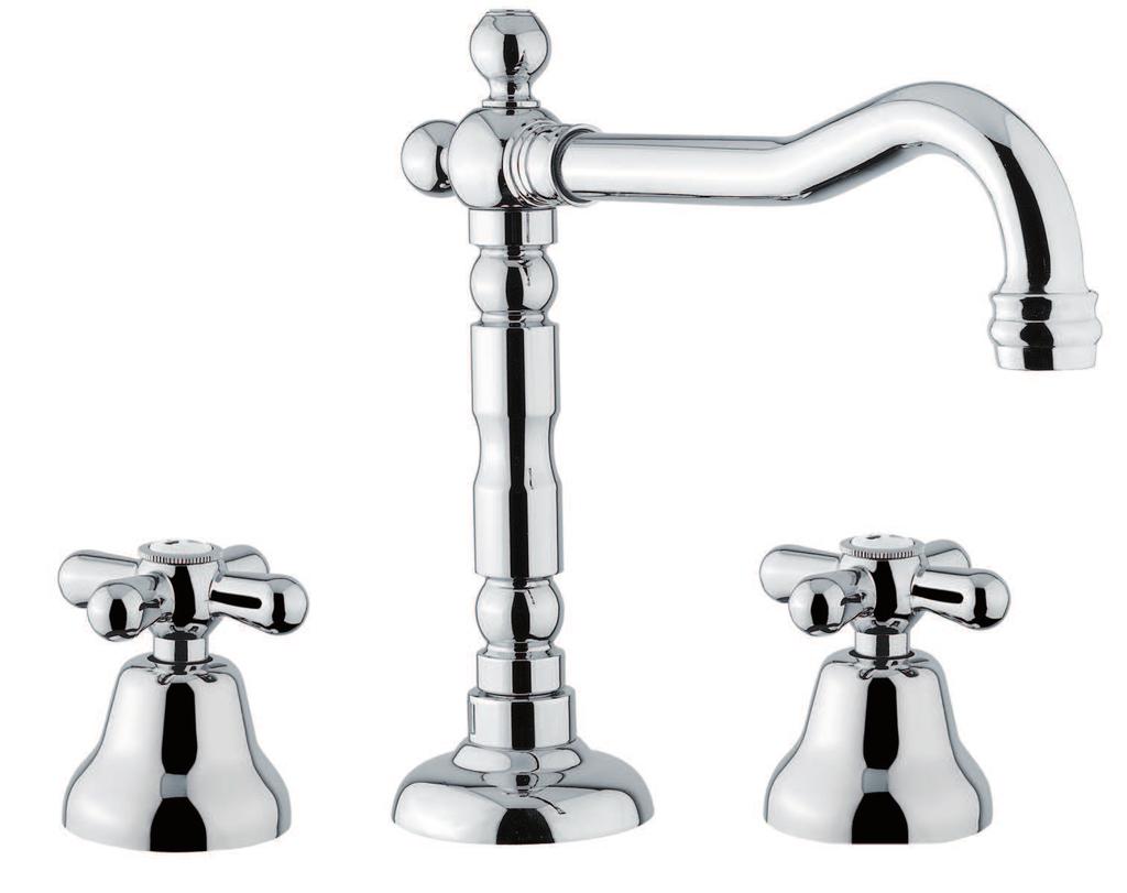 1 1/4 3-hole basin mixer, 1 1/4 automatic pop up waste Mélangeur lavabo à 3 trous, vidage