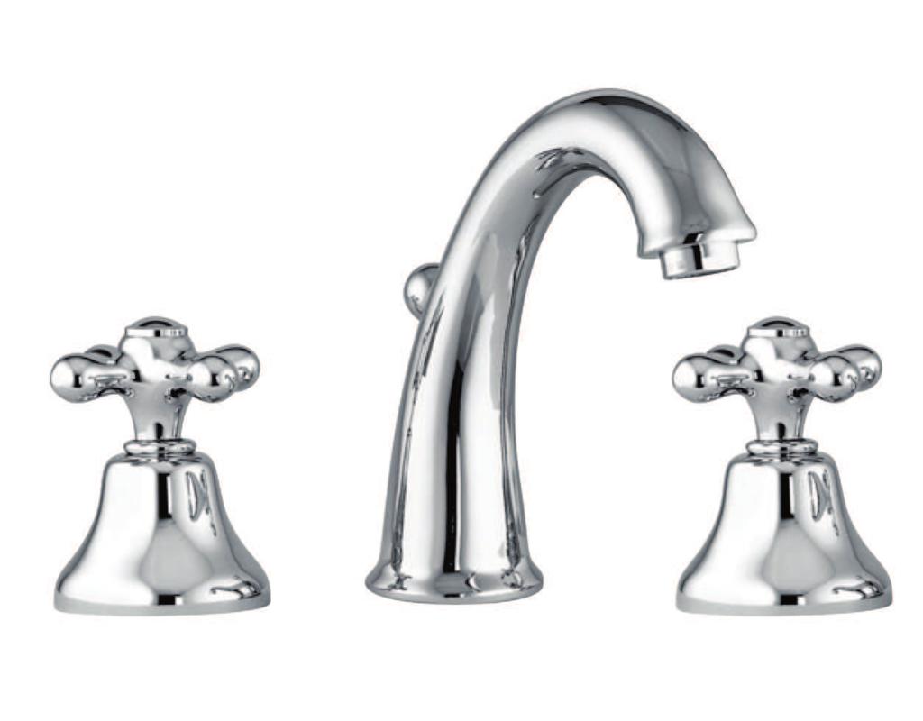 26 0629 00 Batteria lavabo, testa cieca 3-hole basin mixer without pop up waste Mélangeur