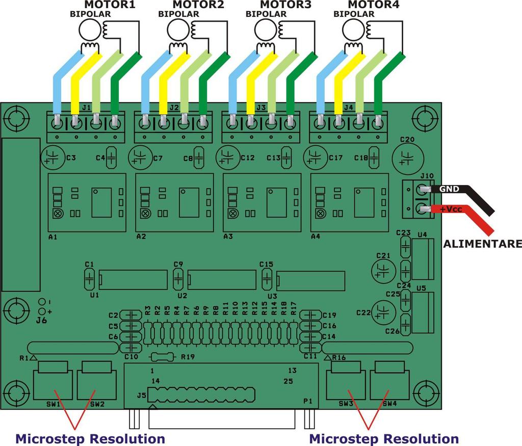 Amplasarea componetelor http://www.buildlog.net/blog/2011/08/open-source-4-axis-stepper-driver/ http://www.buildlog.net/documents/a40005_rev_2.pdf https://www.pololu.