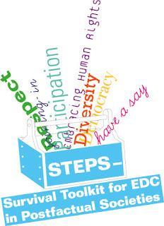 Το πρόγραμμα STEPS: Survival Toolkit for EDC in Postfactual Societies αποτελεί ένα πρόγραμμα κινητικότητας για ενεργούς επαγγελματίες, που εργάζονται με νέους και χρηματοδοτείται από το πρόγραμμα