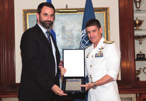 Andreas Potamianos, past Member of the Board of Directors of HELMEPA Captain John Tsenembis, associate Member of HELMEPA