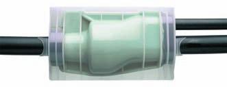 Guroflex täitega harumuhvid 35 mm² kuni 40 mm² ristlõikega plastkaablitele MM 5, MM 7 BAV 6, BAVC 7 kompaktne ringklemm Kaabel Muhvid on mõeldud 3,5 ja 4-soonelistele kuni 40 mm² ristlõikega
