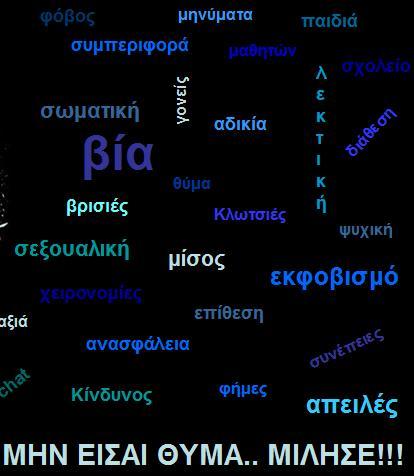 2η δραστηριότητα (20 λεπτά). Καταιγισμός ιδεών: Ο εκπαιδευτικός γράφει στον πίνακα τις λέξεις: σχολικός εκφοβισμός, θυματοποίηση.