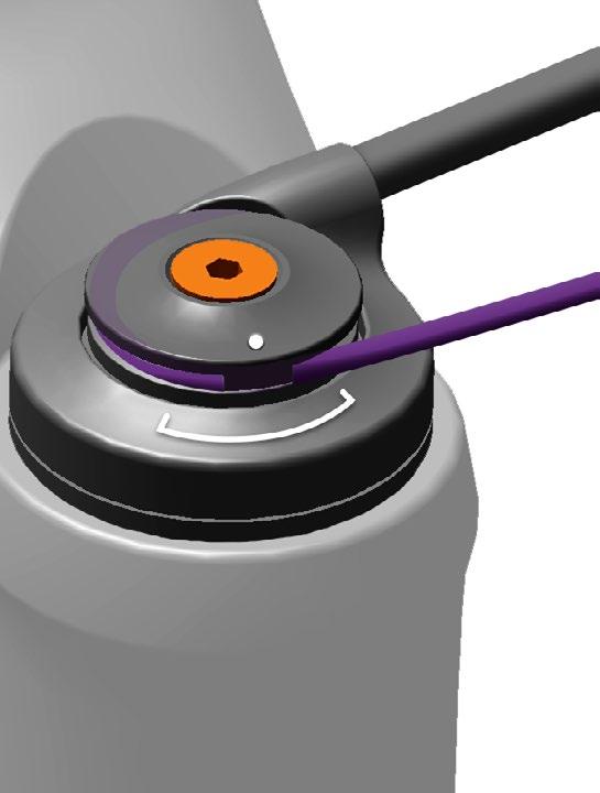 Σφίξτε το μπουλόνι του καρουλιού του συρματόσχοινου καλά με το χέρι. 5.5 6 Loosen the cable spool retention screw 1/4 turn, then thread the cable through the remainder of the spool.