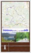 Grafični in fotografski prikazi informacij o kolesarski poti s prikazom poteka in dolžine trase. 9402 Velikost table: 300 x 600 mm, 200 x 400 mm.