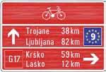 Smer in oddaljenost prometnega cilja, značilnega objekta ali območja. 3403-1 3403-2 3403-3 3403-4 3403 Kažipot 3403-5 Vsakemu napisu prometnega cilja sta lahko dodana dva simbola.