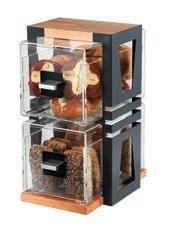 ATRAX MULTILEvEL RISERS ATRAX TWO DRAWers SHOWcase FOR BAKERY PRODUCTS.