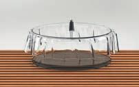 Glass Jar riser with plexiglass gofre with lid Ø 20 cm Γυάλα Κύλινδρος με πόδι με