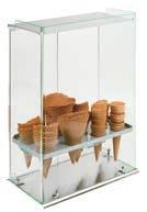 10 Row ice cream cone cabinet Βιτρίνα για χωνάκια 10 Θέσεων Cone HOLDERS // ΚωνοΘΗΚΕΣ ICC04-10P-SS CODE cm
