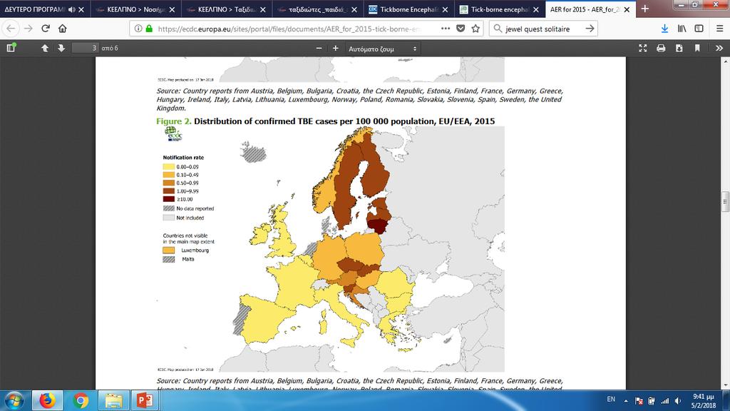 Εμβόλιο Εγκεφαλίτιδας από κρότωνες Ιός Flavivirus Εγκεφαλίτιδα από δήγμα κρότωνος (Ixodes) Κεντρική και Βόρεια Ευρώπη σε δάση Κίνδυνος σε ταξιδιώτες μικρός Δεν κυκλοφορούν στην Ελλάδα Οδός Εμβόλιο 2