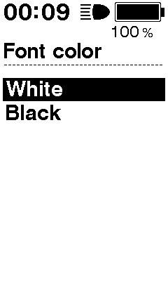 Font color (Χρώμα γραμματοσειράς) < SC-E6010 > Το χρώμα της γραμματοσειράς μπορεί να αλλάξει. 1.