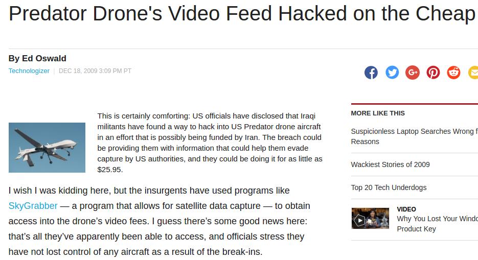 σύστημα USA Sentinel drone loss
