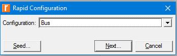 Εικόνα 3.3.1 Παράθυρο διαλόγου Rapid Configuration Υπάρχει επίσης η επιλογή του Seed για να καθοριστεί η αξία του για τυχαία παραγωγή αριθμών.