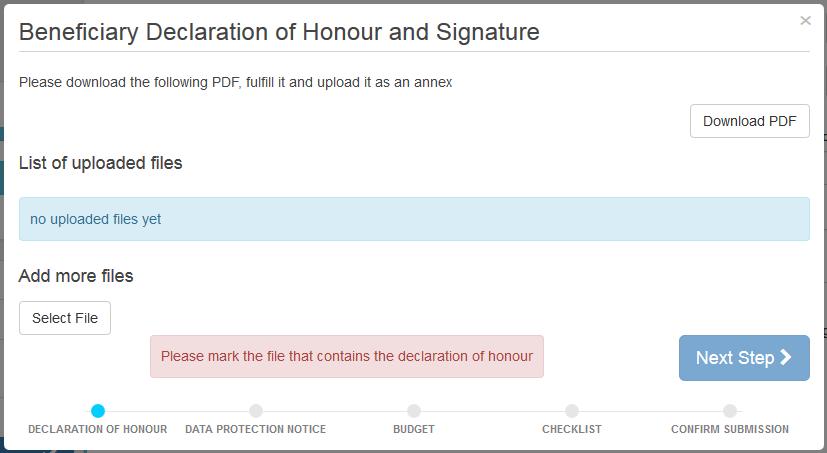Declaratin f Hnur and Signature θα εμφανιστεί.