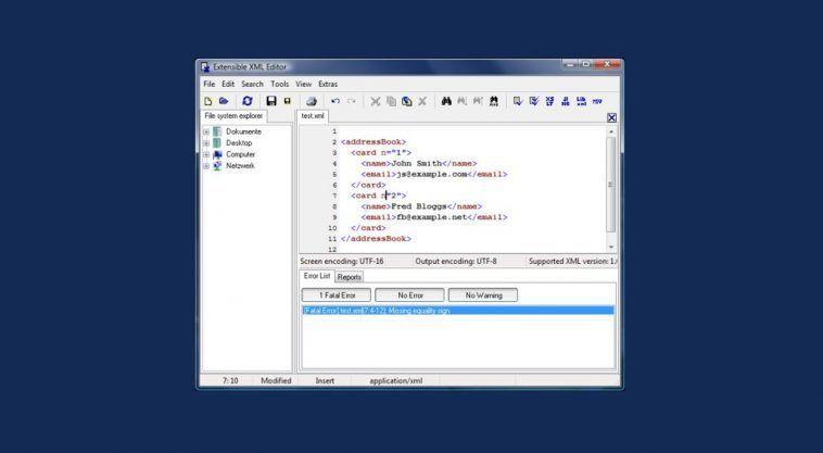 8. Essential XML Editor