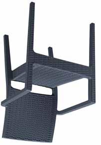 67 43x55x83 flat wicker ανθρακί flat wicker