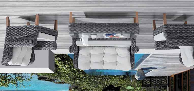 σετ κήπου αλουµινίου 215 ARIZONA wicker-polywood, µε