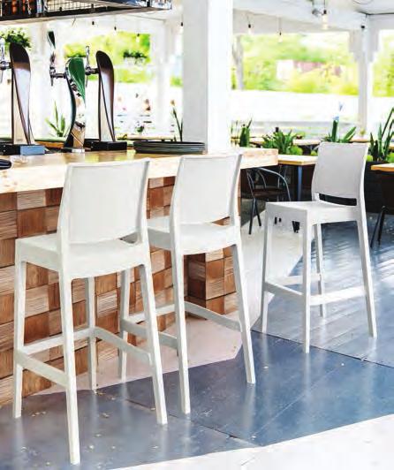 MAYA STOOL 75cm & 65cm ΣΚΑΜΠΟ 5,7Kg BLACK 20-0380-52-41 MAYA WHITE 20-0383-52-42 DARK GREY